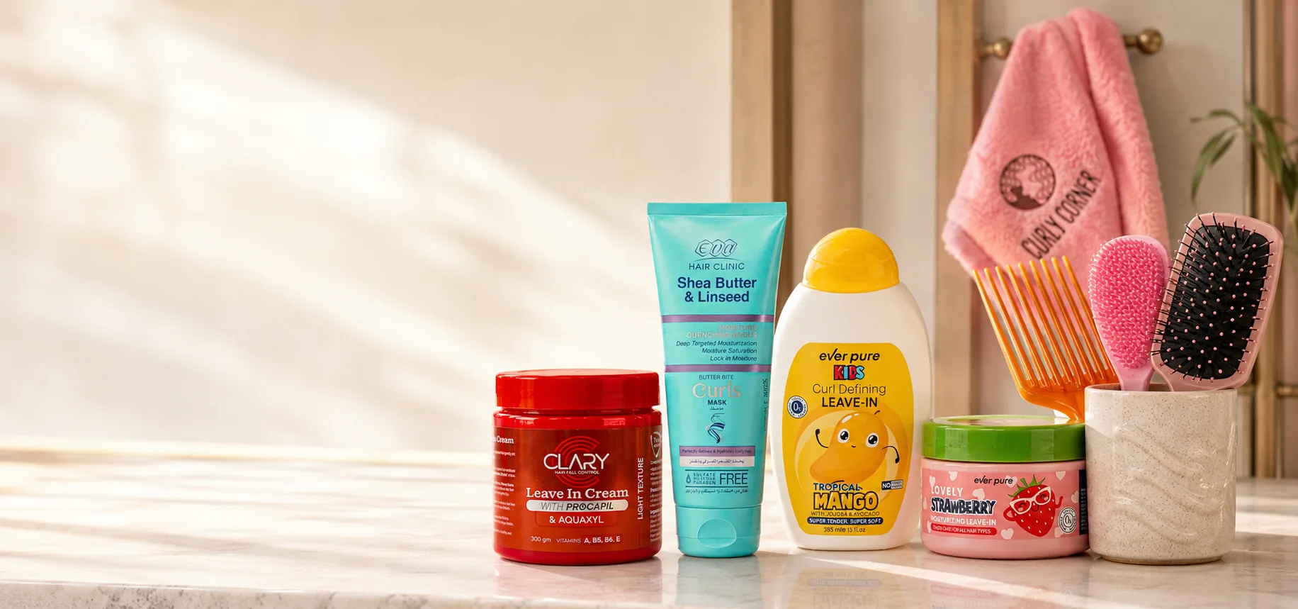 Curly Corner curl products and tools